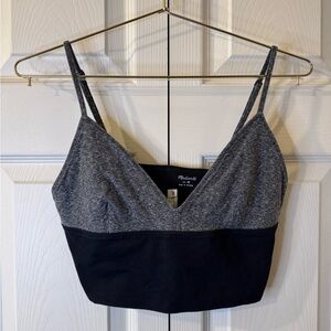 Madewell Gray & Black Stretch Bralette